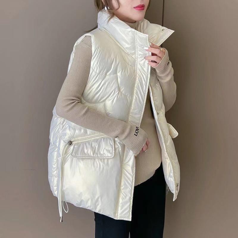 Женский стильный пуховый жилет Осень/Зима 2024 - Не требующий стирки, Защищающий от холода, Модный жилет.