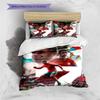 Soccer Star Player Portugal Team Collage Print 3‑Pieces Duvet Cover Set Sport Fan Bedding Bedroom Home Decor Without Pillow Core Comforter