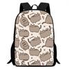 Printed Childrens Pusheen Backpack Outdoor Large Capacity Student Schoolbag