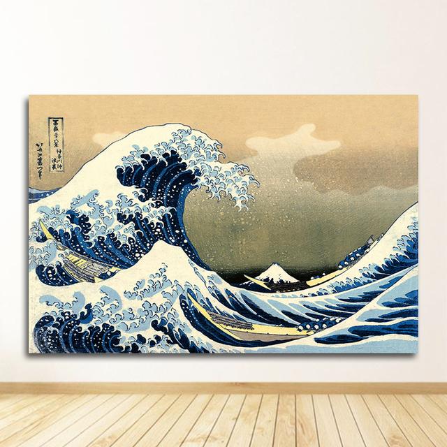 Wall Art Picture For Living Room Home Decor Hd Print Canvas Paintings Japanese Style Traditional S Wave Kanagawa Vintage