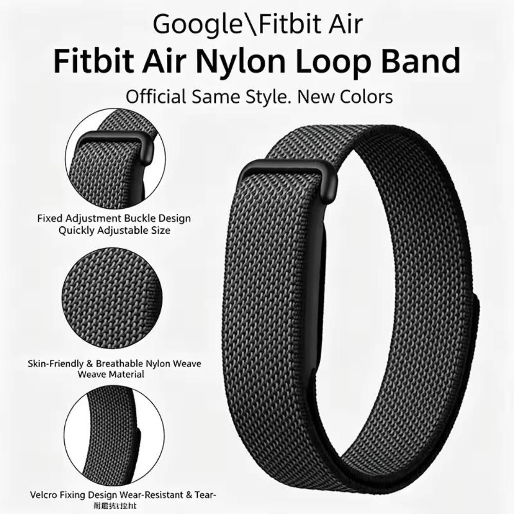 Официальный 1:1 Нейлоновый+Силиконовый Петлевой Браслет для Google Fitbit Air Удобный Браслет для Google Fitbit Air Ремешок для Часов 3