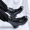 Internet Celebrity British Style Black Men'S Tooling Round Head Men'S Feet Martin Boots 3315-R