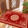 Новый китайский стиль праздничный красный ковер гостиная диван спальня кабинет кухня входная дверь коврик противоскользящий украшение дома ковер