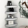 VidaXL Wall Corner Shelves 4 Pcs Concrete Grey 25x25x3.8 Cm MDF
