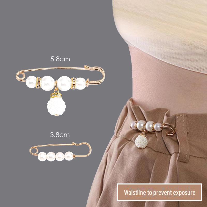 Аксессуар для талии: Регулируемая брошь для женских брюк, предотвращающая обнажение