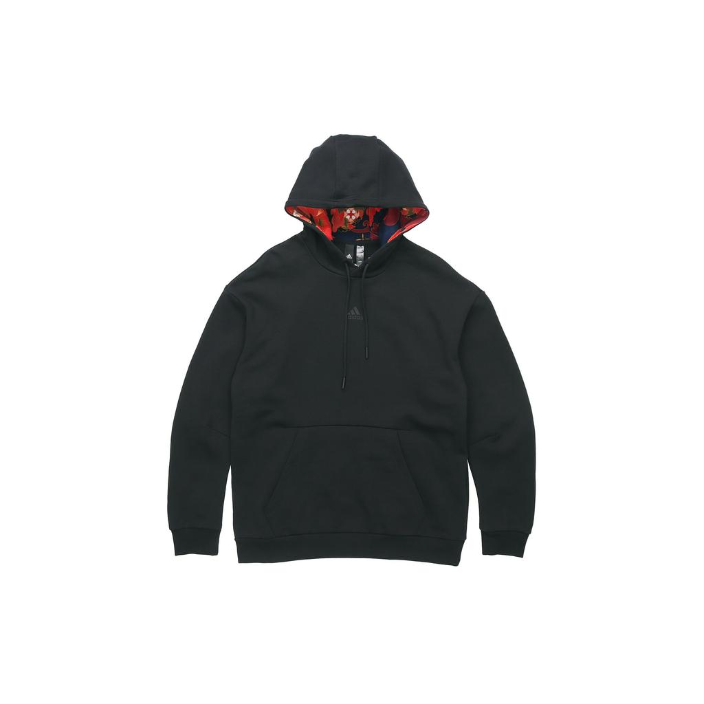 adidas Мужская толстовка с капюшоном с тигровым принтом, черная GG0775