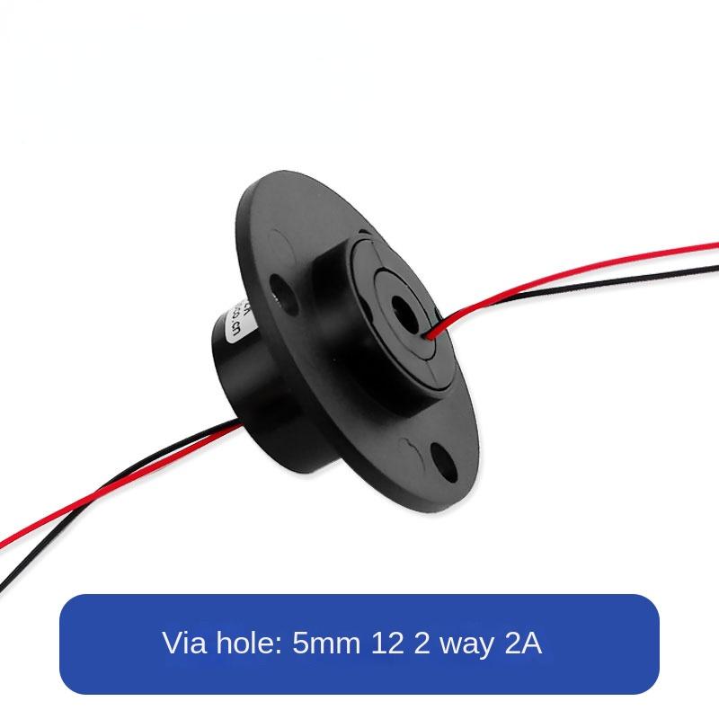 hole Dia.7mm / 5mm 220v 2A 2/4/6 channels  SRT007-22-04U Through-hole electric slip ring Conductive ring brush Hollow shaft