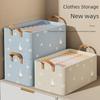 Clothes Storage Box, Fabric Storage Bins with Steel Frame, Foldable Closet Organizer, Storage Baskets for Clothes, Underwear, Socks, Toys