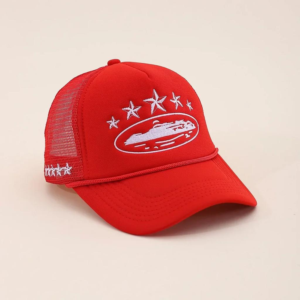 Унисекс Мужские Женские Кепка Вышивка Пятиконечная Звезда Сетчатые Бейсболки Весна Лето На Открытом Воздухе Регулируемые Повседневные Кепки Шляпа от Солнца