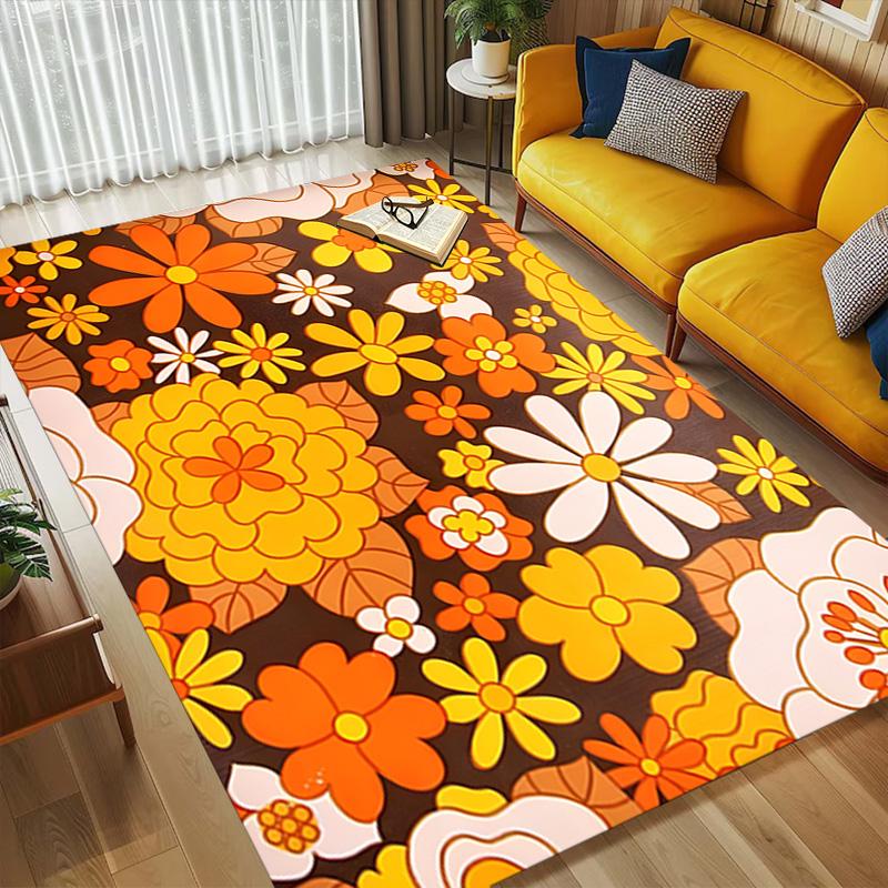 Floral Living Room Nonslip Area Rug Soft Carpet For Bedroom Game Playroom Sofa Office Home Decor Doormat Christmas Gift C9261447