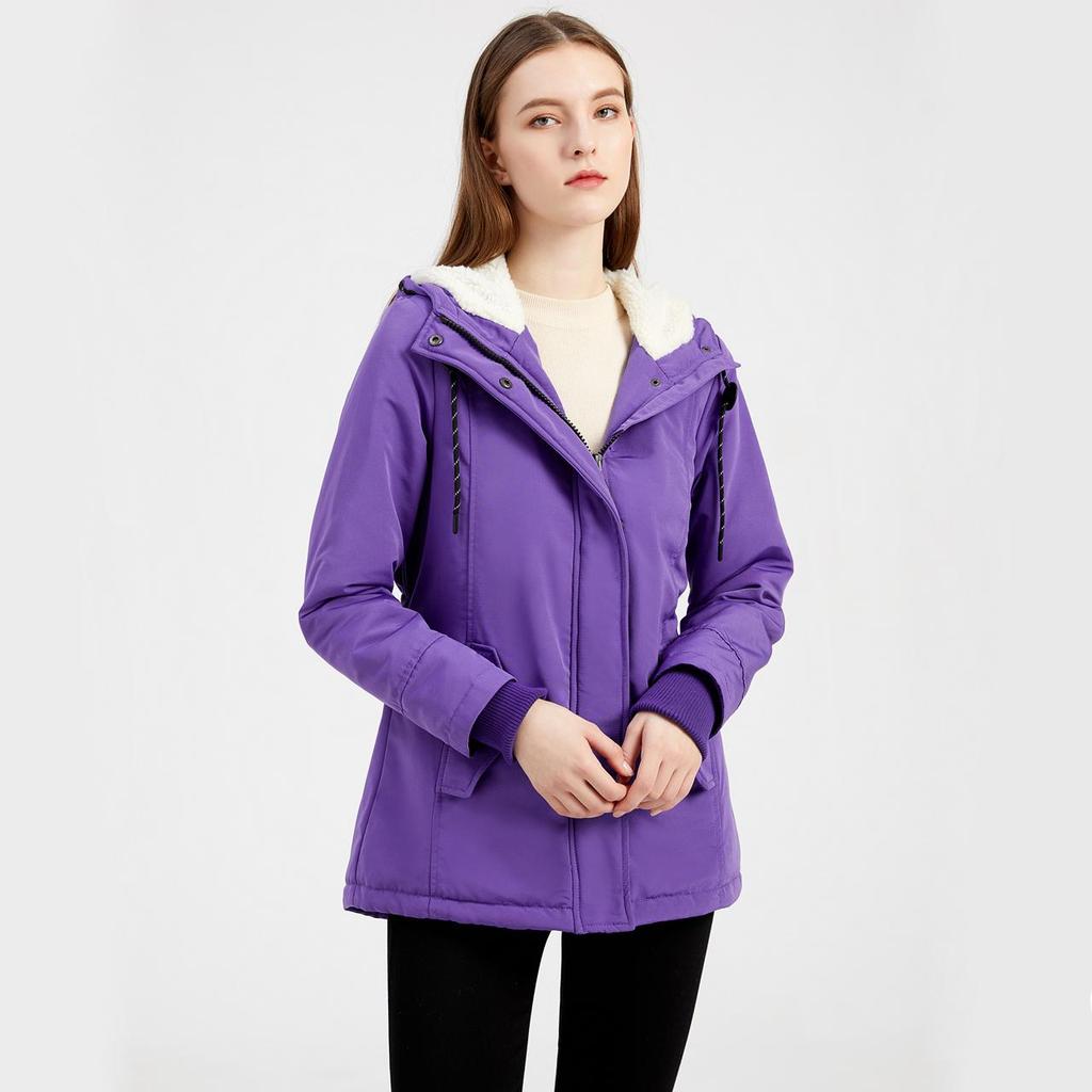 Женская зимняя теплая водонепроницаемая куртка-пуховик с ветрозащитным капюшоном на флисовой подкладке, стеганая утолщенная парка, зимнее пальто, лыжная верхняя одежда для улицы, S-5XL, большие размеры, большие размеры