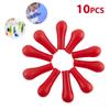 10Pcs Dropper Red Rubber Bulb Head Dropping Bottle Insert Pipette Lab Supplies