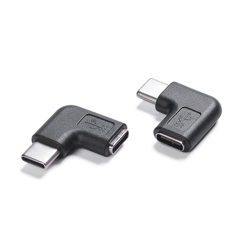 Прямоугольный разъем USB C папа-мама Адаптер с изгибом 90 градусов Скорость 10 Гбит/с Быстрая зарядка 5 А Широкая совместимость