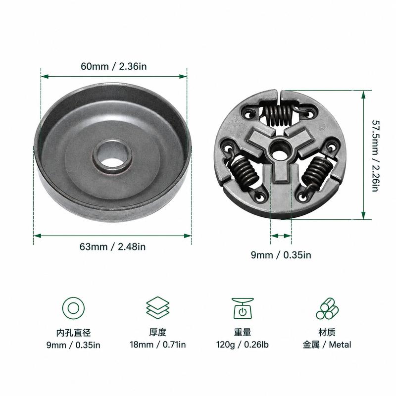 Комплект сцепления с подшипником для бензопил Echo CS300 CS306 CS330T CS3400 CS3500 CS350TES CS303T CS355T CS361P CS360TES Заменяет A056000071