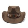 Autumn And Winter Suede Top Hat Minority Style Fashion Hat Men And Women Couple Hat Western Cowboy Jazz
