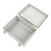 Outdoor Waterproof Junction Box ABS Grey 15.7 X 11.8 X 6.7in Hinge Cover Insulated Electrical Box for Garden