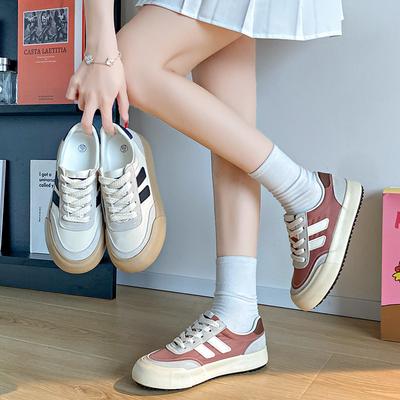 2025 весна и осень новые ретро моральные тренировочные туфли женские на платформе повседневные универсальные кеды нишевый дизайн дышащие парусиновые туфли