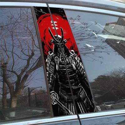 1 шт/2 шт наклейки самурай автомобиль авто стойка B водонепроницаемый центральная колонна украшения крышка царапины DIY двери автомобиля столб наклейки