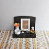 Buddhist altar, open type, memorial stage, natural color, printed veneer, for keeping as a personal memorial.