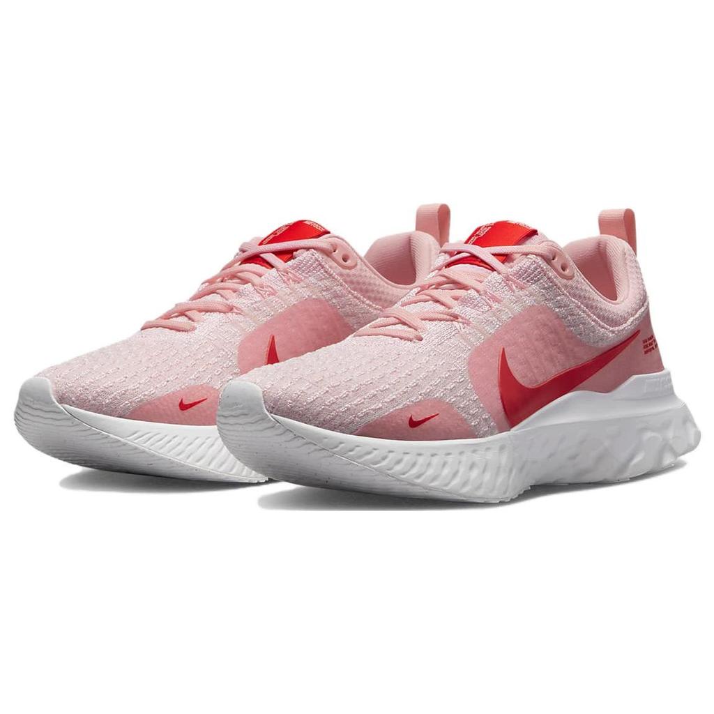 Nike React Infinity Run Flyknit 3 Premium Medium Soft Pink Light Crimson Women Sneakers White Summit-White DZ3016-600
