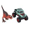 Off Road Car Toy Set with Dinosaur Sound Light Car Model Alloy Big Wheel Pull Back Off Road Toy