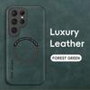 Роскошный кожаный магнитный чехол для Samsung Galaxy S20 S21 S24 S23 S22 Ultra FE Note10 Note20 Plus Magsafe, чехол для беспроводной зарядки