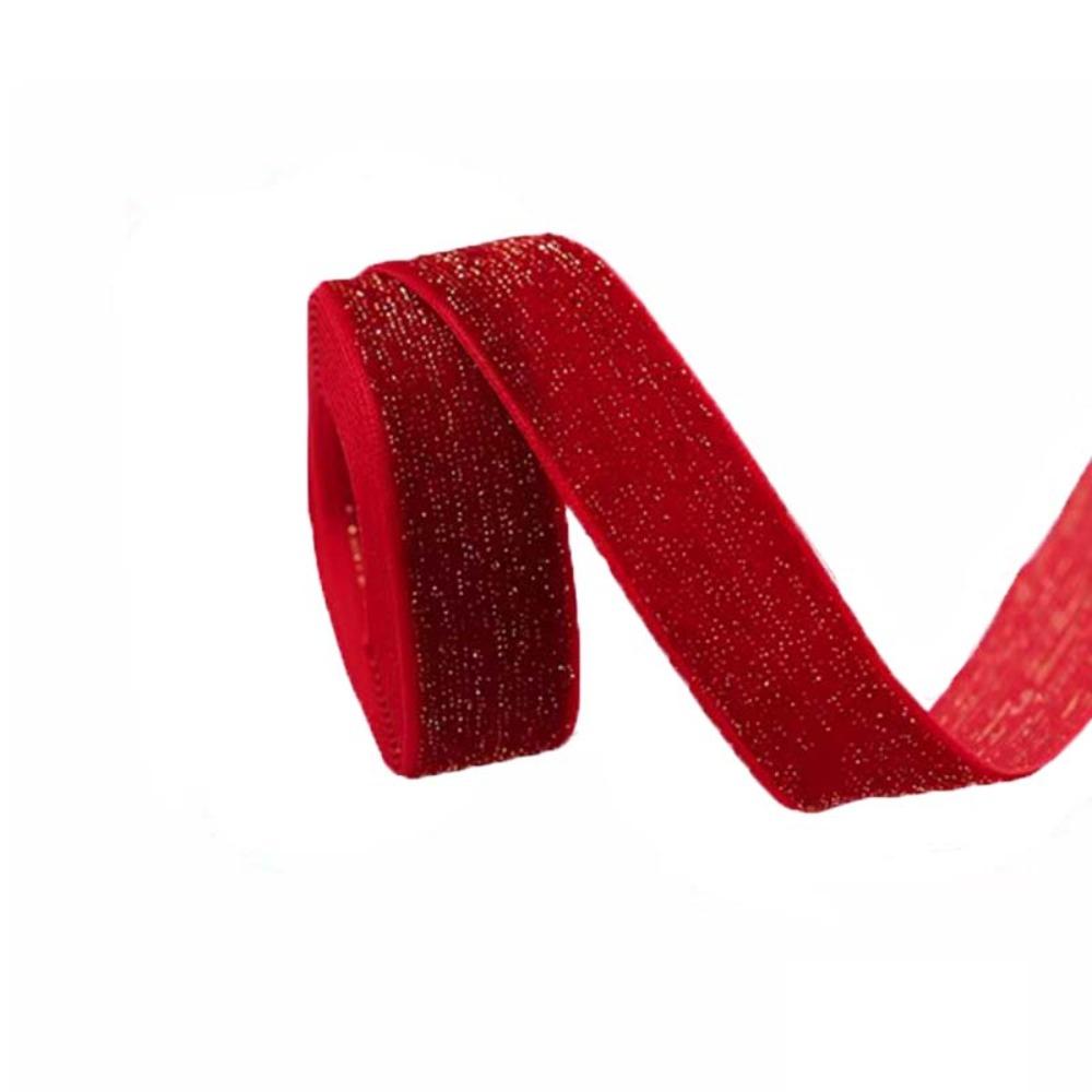 Glitter Christmas Velvet Ribbon 5 Yards Bow Ribbon Gift Box Packaging Ribbon  Wrapping