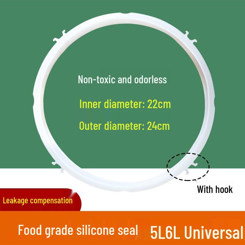 Universal Sealing Ring for 4L-6L Electric Pressure Cookers - 24CM Rubber Gasket Replacement Accessory
