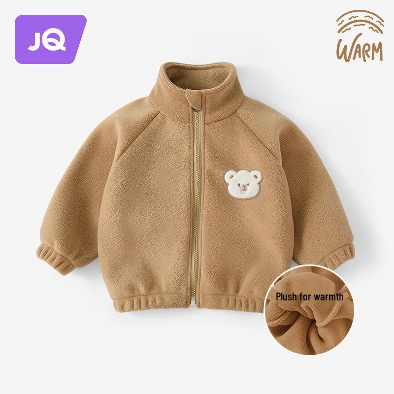 Детская флисовая куртка Jingqi – Уютная весенне-осенняя одежда для мальчиков и девочек