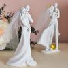 Nordic Style European Wedding Bride and Groom Series Resin Desktop Ornaments Valentine's Day Hand-made Decorative Figurines