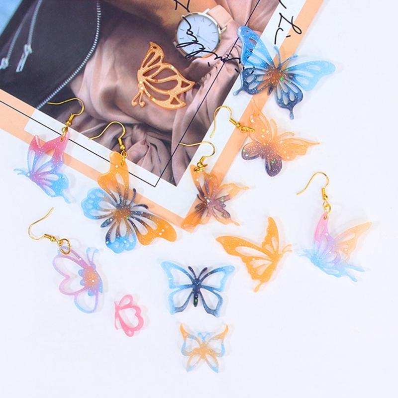 Форма для сережек, привлекательная форма для сережек в форме бабочки, индивидуальные силиконовые формы для ушных подвесок для энтузиастов рукоделия