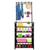 Hallway Coat Rack Organizer Entrance Plus Nyana Home 5 Shelves Shoe Rack 20 Pairs 8 Hangers 169x60x28cm