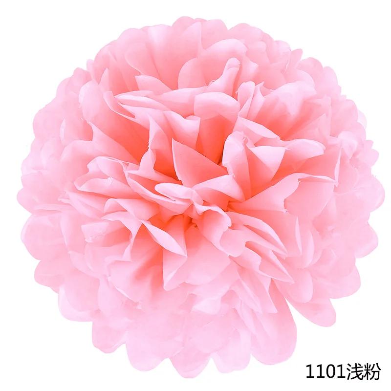 6-14inch(15-35cm) Handmade Tissue Party Flower Ball Decoration Paper Pompoms Wedding Decorative Baby Shower Birthday Favor Decor