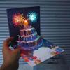 Musical and Light Happy Birthday Card Blowable Led Candle Luxurious Foil Stamping Cards  Child