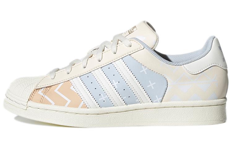 adidas Оригинальные кроссовки Superstar Удобные Износостойкие Кремовые 'Cream Light Bluegray' Женские GW3310