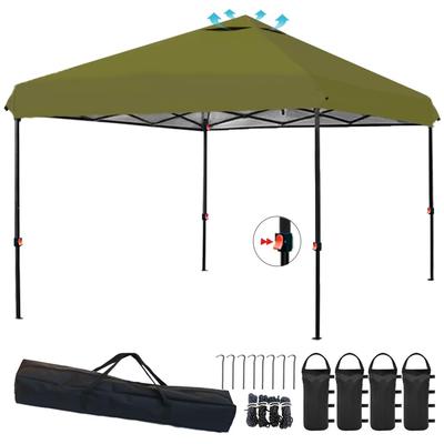 ApeexCanopy Легкий тент 3м х с Хранением 3 Уровня УФ Вода Катастрофа Спорт Легкий Мгновенный Козырек На Открытом Воздухе 3м х Палатка Одним Касанием, 3м, Сумка, Регулировка,