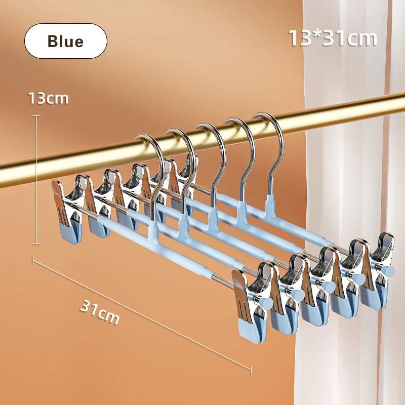 Вешалки для брюк с зажимами 5 шт. Регулируемые вешалки для юбок для женщин Нескользящая вешалка для брюк для джинсов Вешалки для одежды для брюк
