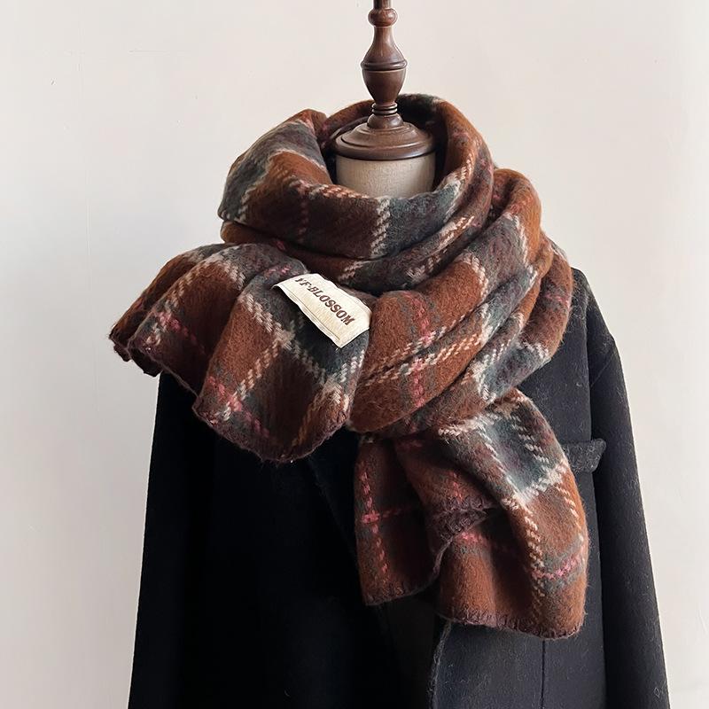 High Quality Plaid Scarf for Woman,warm Scarves Winter Scarf for Women