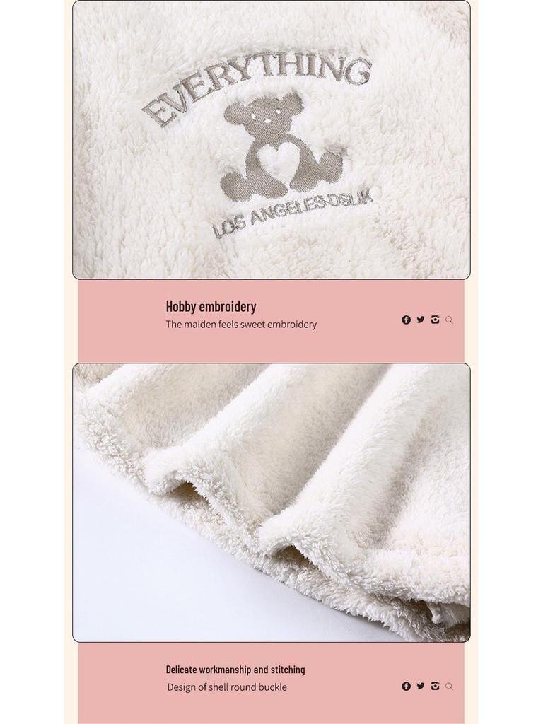 Мужская и женская толстая пижама из кораллового флиса: Теплый вельветовый фланелевый зимний комплект