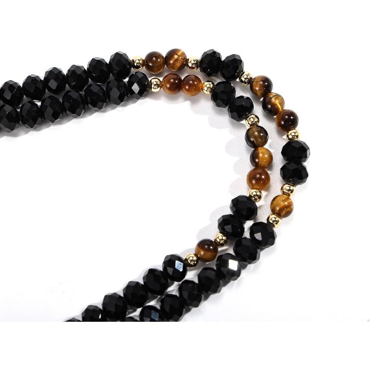 Lanyards for ID Badges for Women Cute,Teacher Lanyard for Women Retractable Natural Crystal Beaded Lanyards for Keys