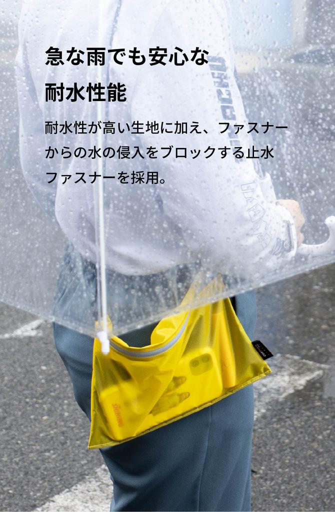 Aso Regile Sacoche Wallet, Water-Resistant, Yellow, ZE-V203