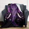 1pc elephant pattern Throw Blanket Soft Flannel, Cozy All Season Polyester Perfect for Home, Office