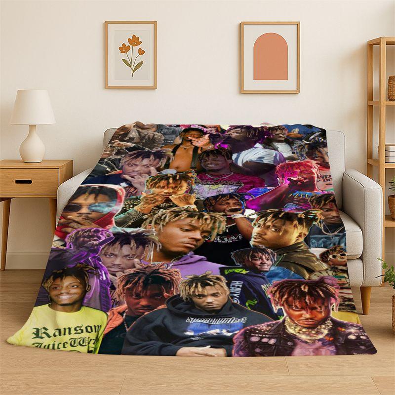 Ретро Juice WRLD 999 Легенда Рэпер Звезда Фланелевое одеяло Мягкое теплое плед для спальни гостиной кровати путешествий кемпинга