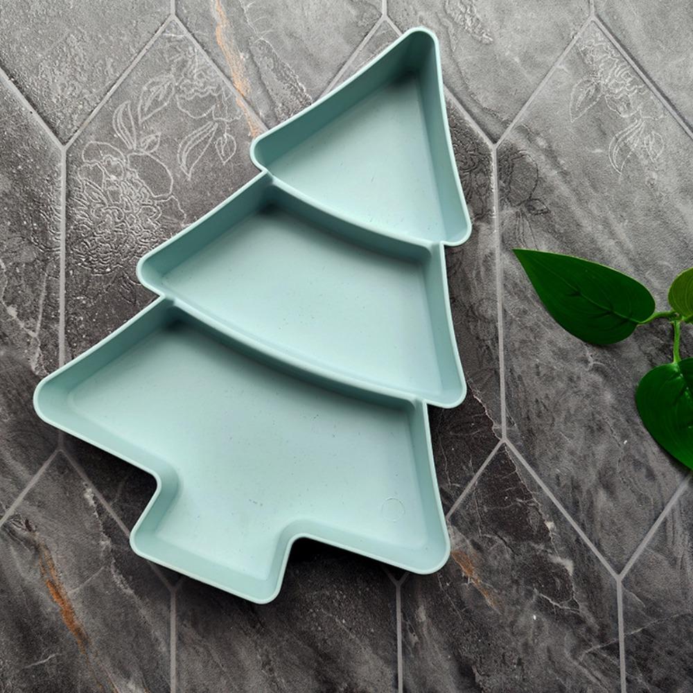 Big Capacity Plastic Candy Dish 3 Girds Plastic Tray Durable Tableware Home