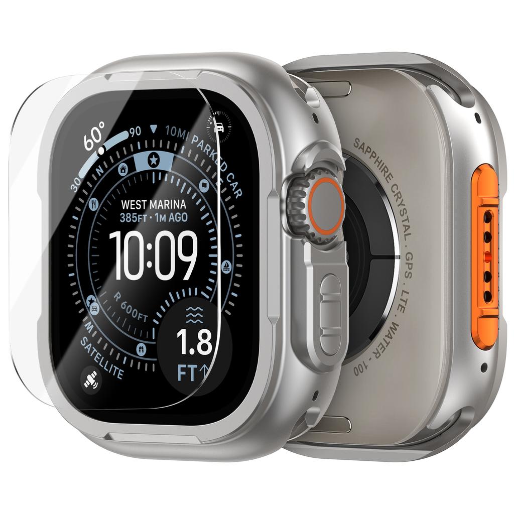 Чехол для Apple Watch Ultra 3 2 49 мм Прочный защитный бампер с защитой экрана Роскошная крышка из цинкового сплава iWatch Ultra2 49 мм