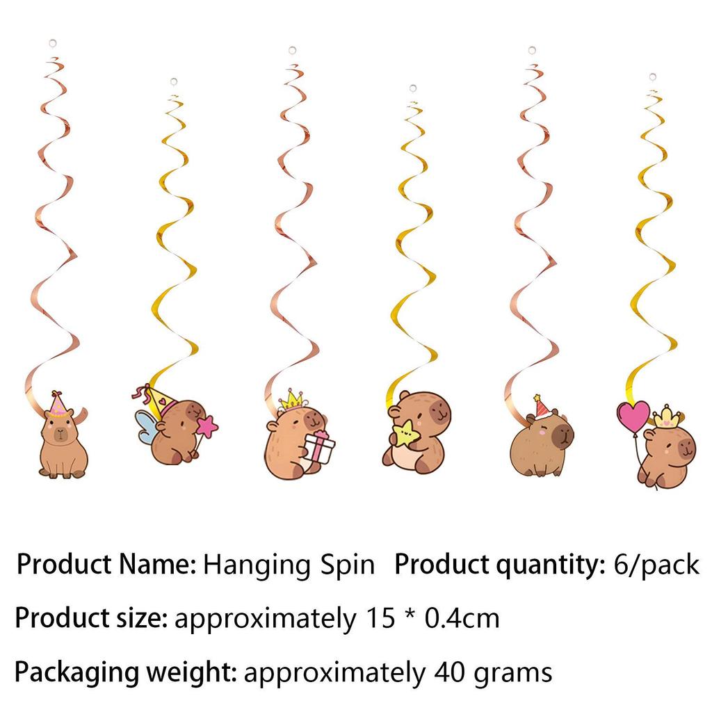 Набор столовой посуды «Вечеринка капибар»: Милая одноразовая скатерть, тарелки и стаканы для дней рождения