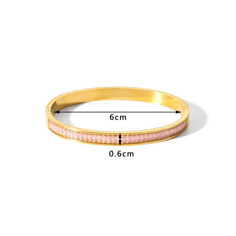 Новые браслеты из кубического циркония 18 карат из нержавеющей стали, не выцветающие ювелирные изделия для женщин, подарок