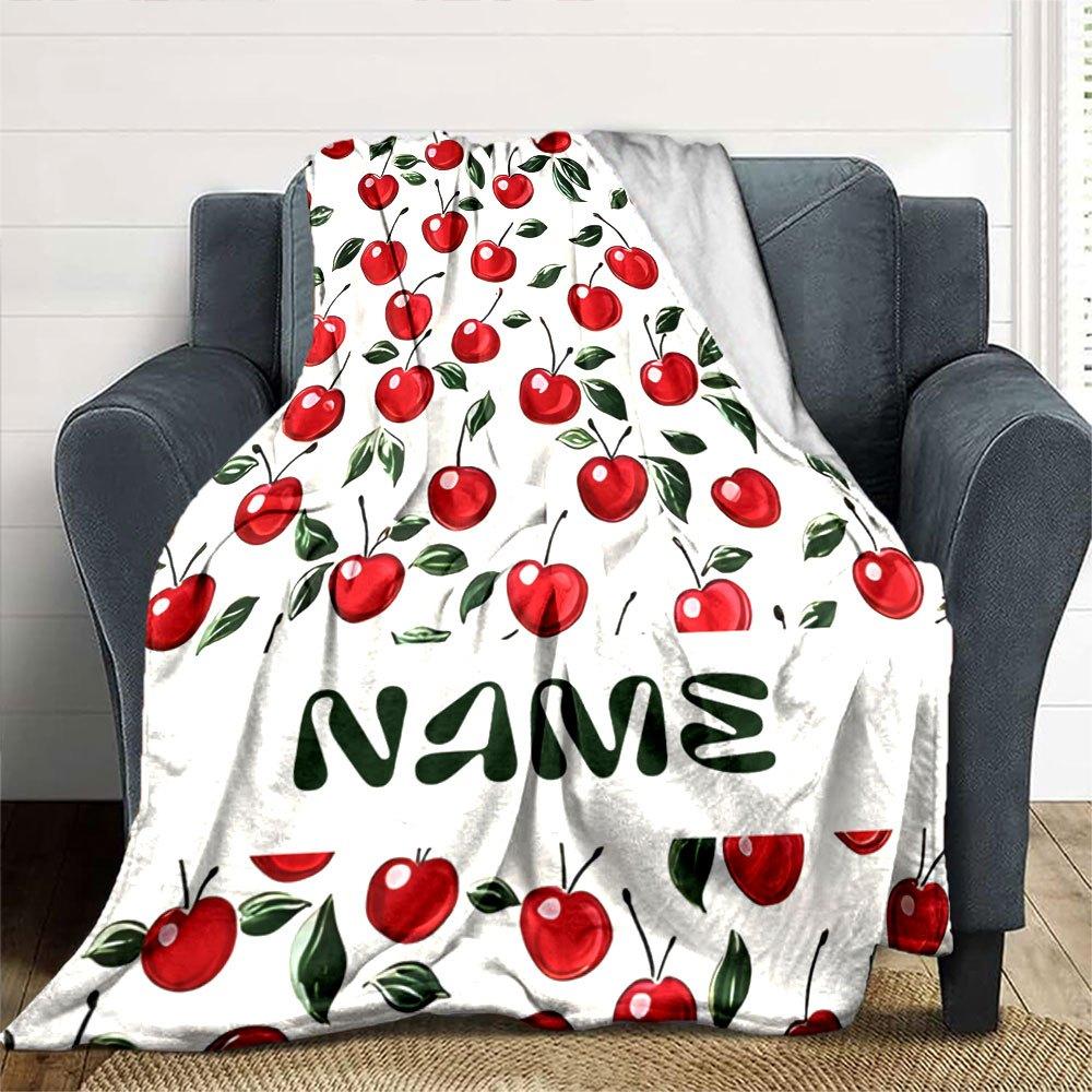 Cherry Pattern Design Multi Purpose Customize Text Durable Comfort Suitable For Sofa Couch Office Bed Picnics Ideal For All Seasons Stylish Decor