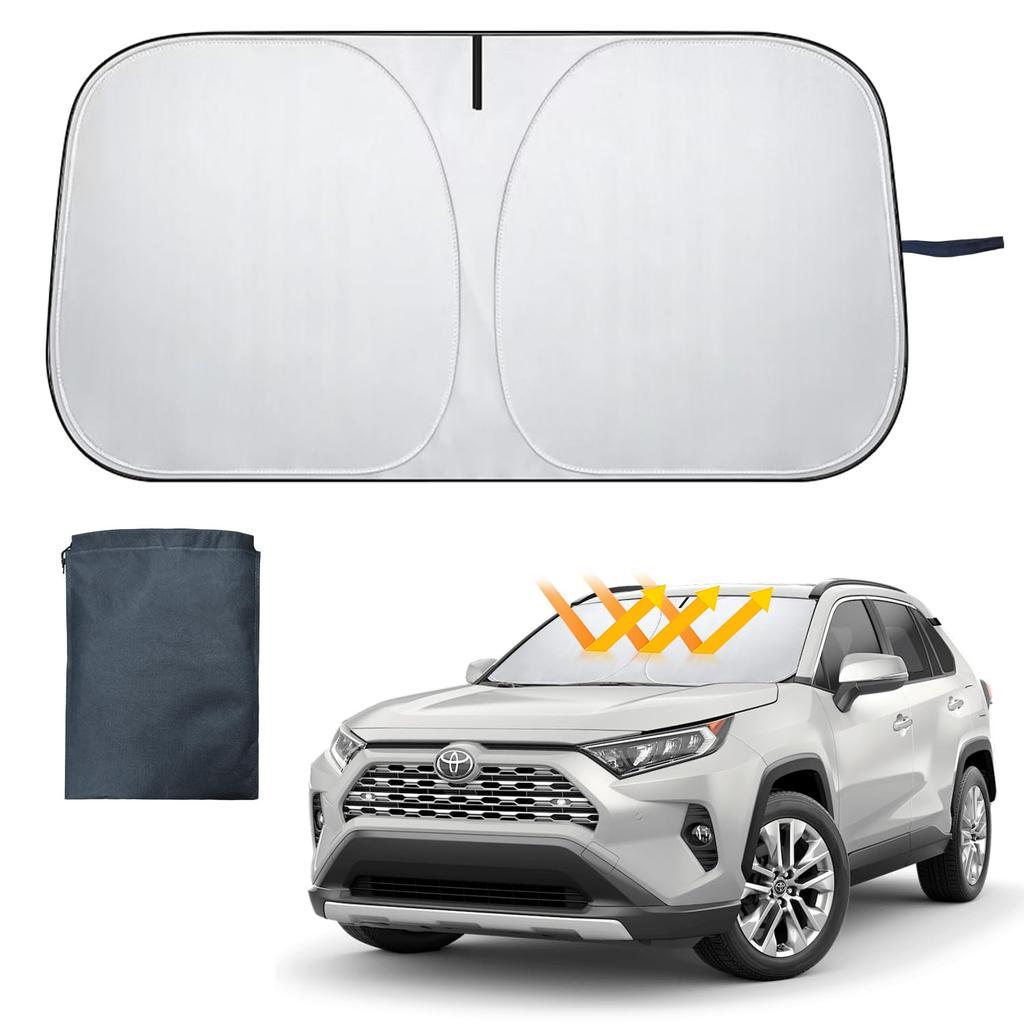 Homos 2024 Улучшенное Удобное Хранение Солнцезащитный Козырек для Автомобиля Передний, Солнцезащитный Козырек на Лобовое Стекло для Toyota,