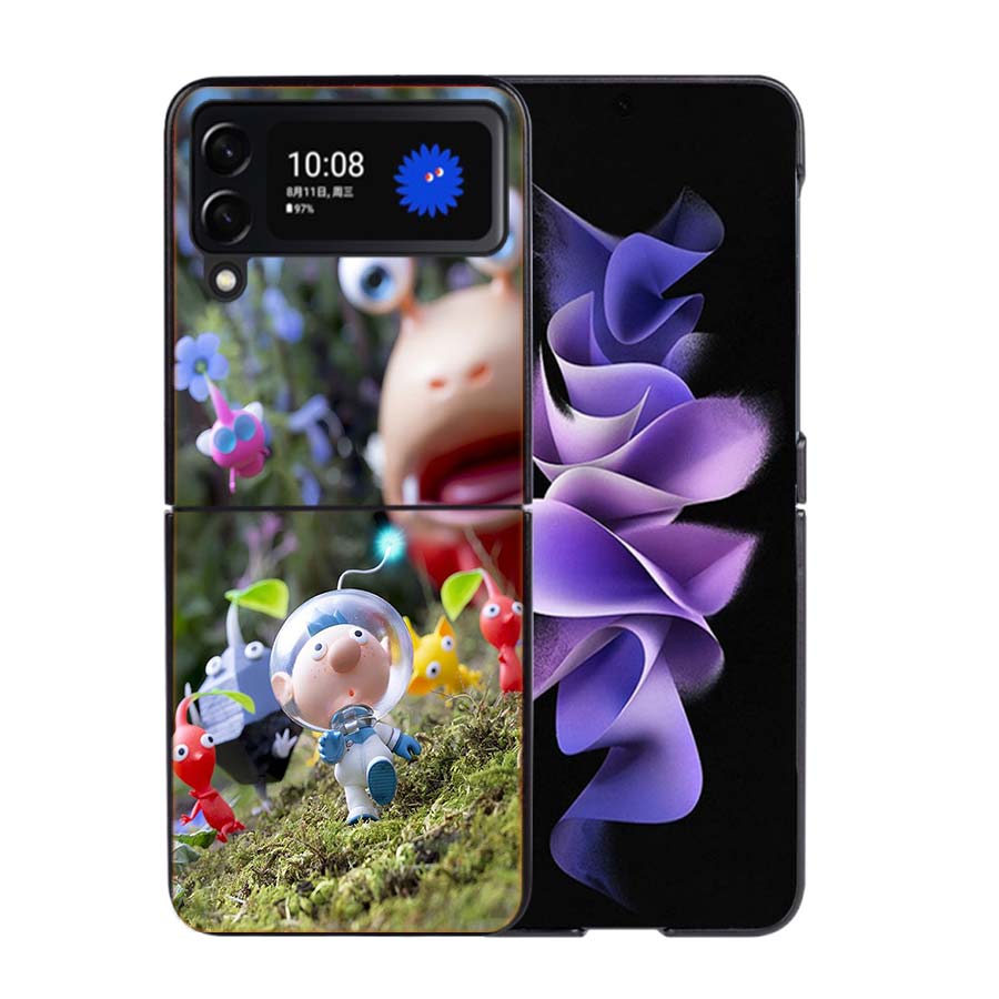 Чехол для телефона Game Pikmin 4 для Samsung Z Flip 7 6 5G Galaxy Z Flip4 Z Flip5 Z Flip3 Coque Черный Жесткий ПК Корпус Защитная Крышка